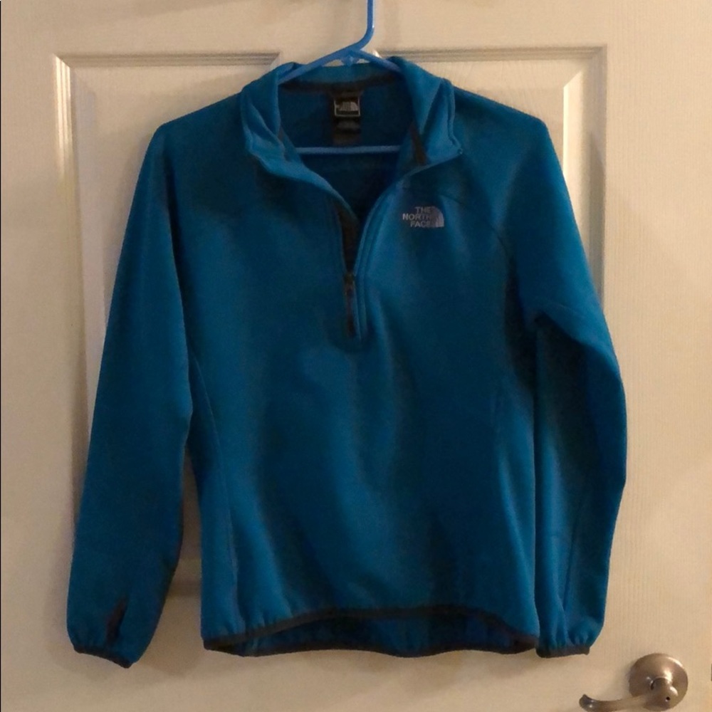 Teal North Face Pull Over